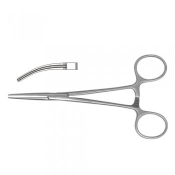 DeBakey-Rankin Atrauma Hemostatic Forcep Curved Stainless Steel, 16 cm - 6 1/4"